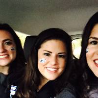 Lauren Graf with friends at Homecoming in 2008.